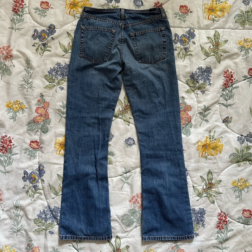 Vintage A&F y2k no waist low rise bootcut jeans button fly 5 pocket Sz 26 USA - Picture 10 of 15